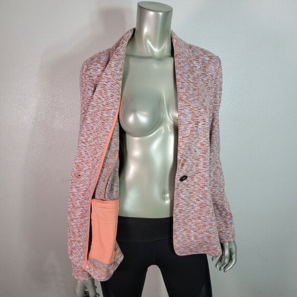 Lands' End Jacket Size S 6-8 Pockets Stretch Button Front Long Sleeve Multi NWT - Picture 5 of 8